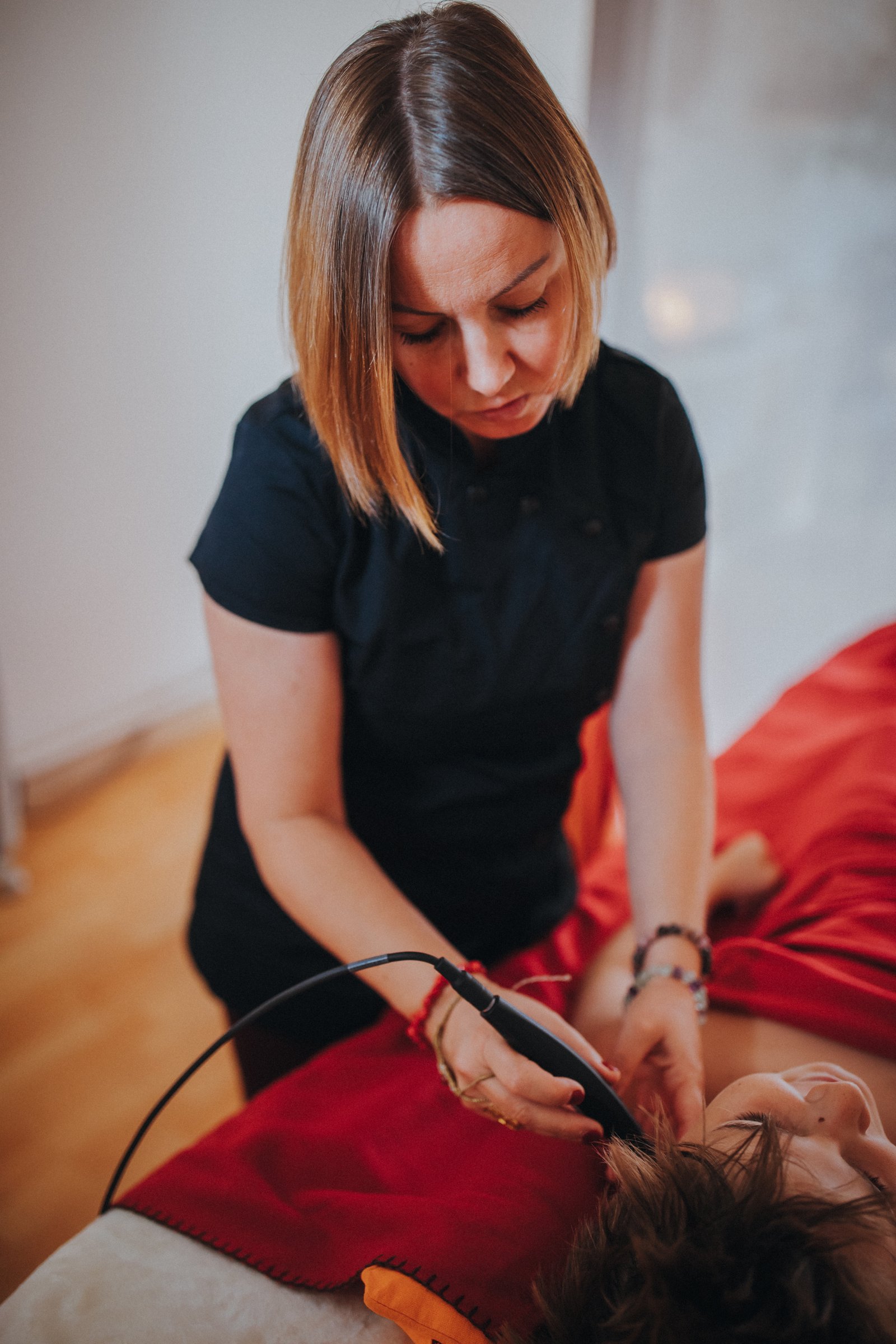 Séance de luxopuncture - Lumière infrarouge douce et apaisante